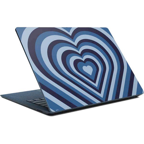 Blue Heart Pattern Surface Laptop Skin